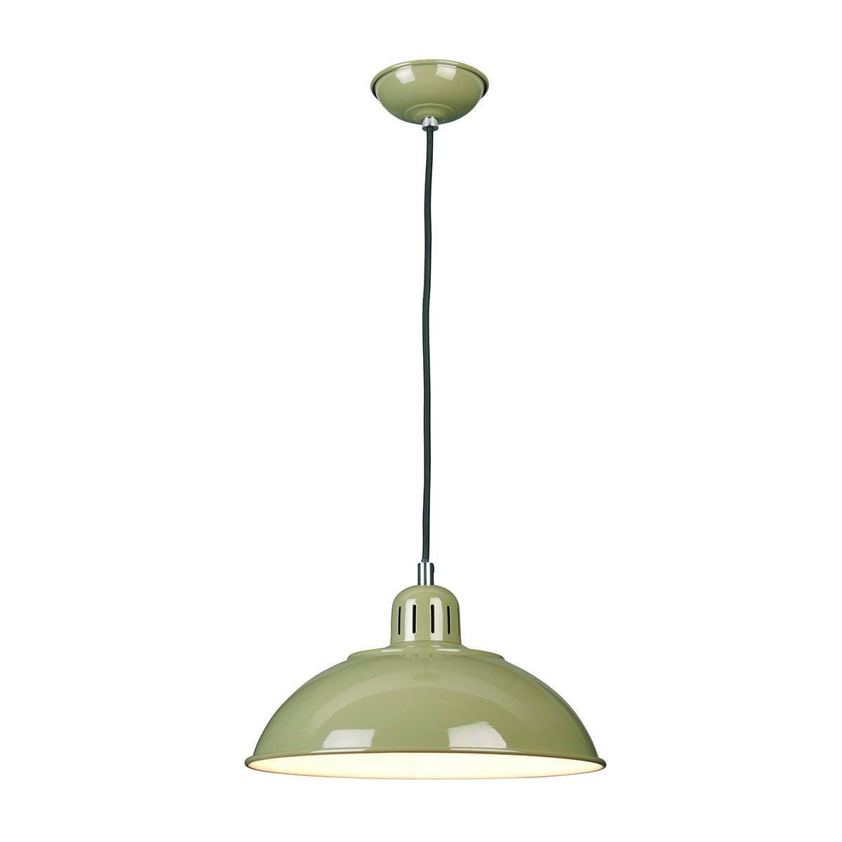 Elstead Lighting Franklin 1 Light Green Ceiling Pendant Light-Ceiling Pendant Lights-Elstead Lighting-1-Tiffany Lighting Direct