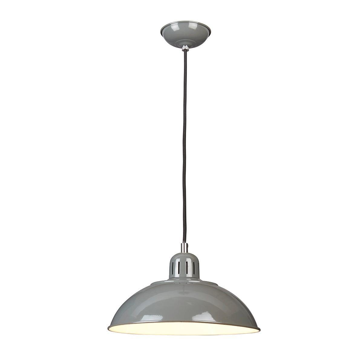 Elstead Lighting Franklin 1 Light Grey Ceiling Pendant-Ceiling Pendant Lights-Elstead Lighting-1-Tiffany Lighting Direct