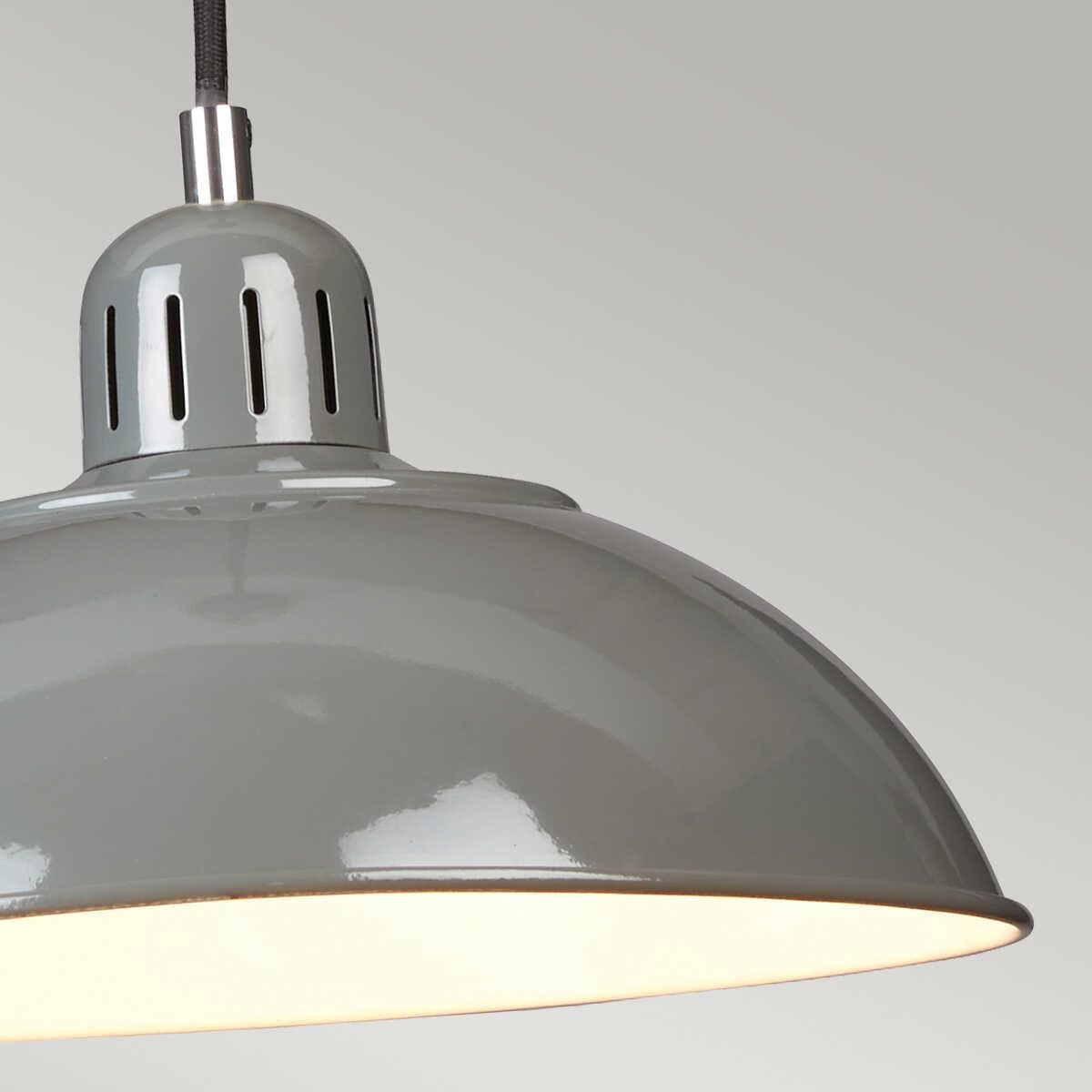 Elstead Lighting Franklin 1 Light Grey Ceiling Pendant-Ceiling Pendant Lights-Elstead Lighting-7-Tiffany Lighting Direct