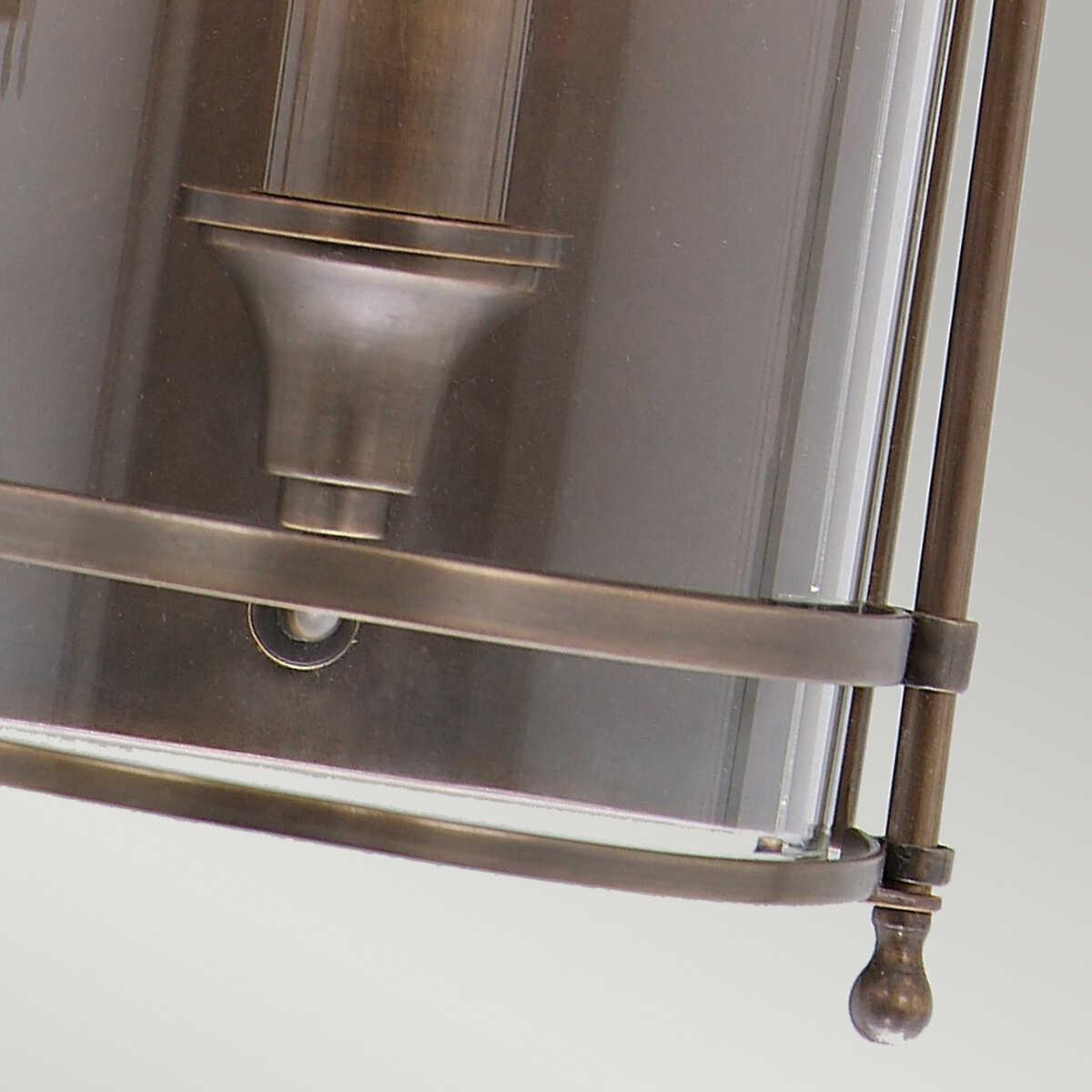 Traditional Ceiling Pendant Lights - Elstead Guildhall 1lt Wall Light GH-WB DB fitting close up