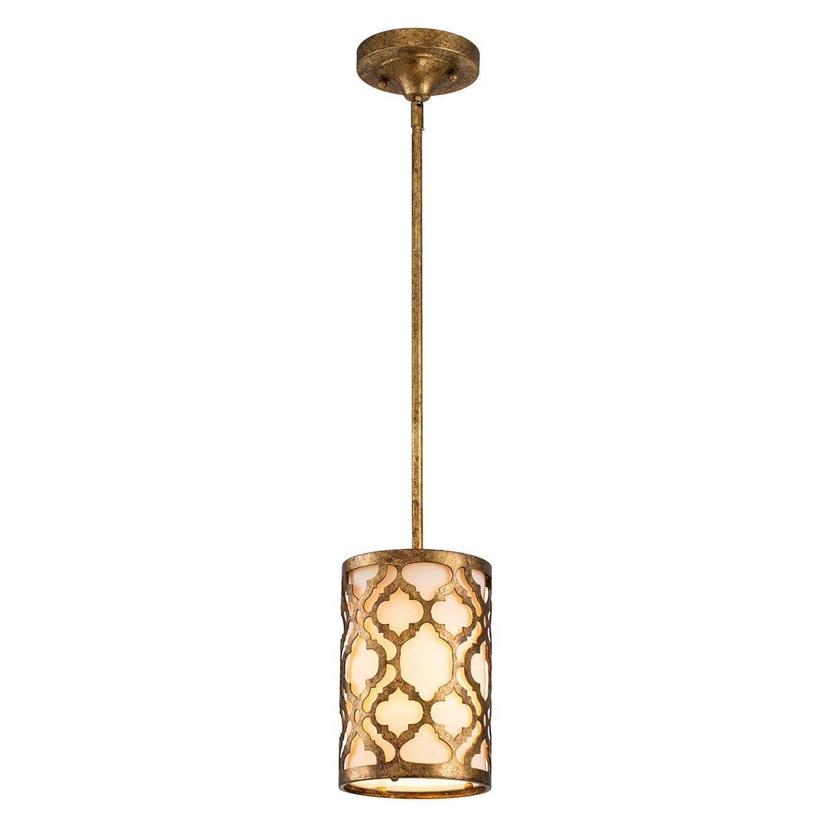 Gilded Nola Arabella 1 Light Gold Duo-Mount Mini Pendant-Ceiling Pendant Lights-Elstead Lighting-1-Tiffany Lighting Direct
