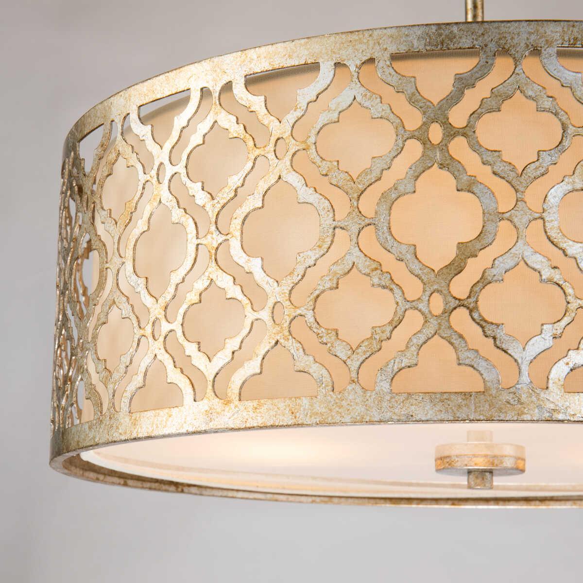 Gilded Nola Arabella 3 Light Duo-Mount Large Pendant-Ceiling Pendant Lights-Elstead Lighting-2-Tiffany Lighting Direct