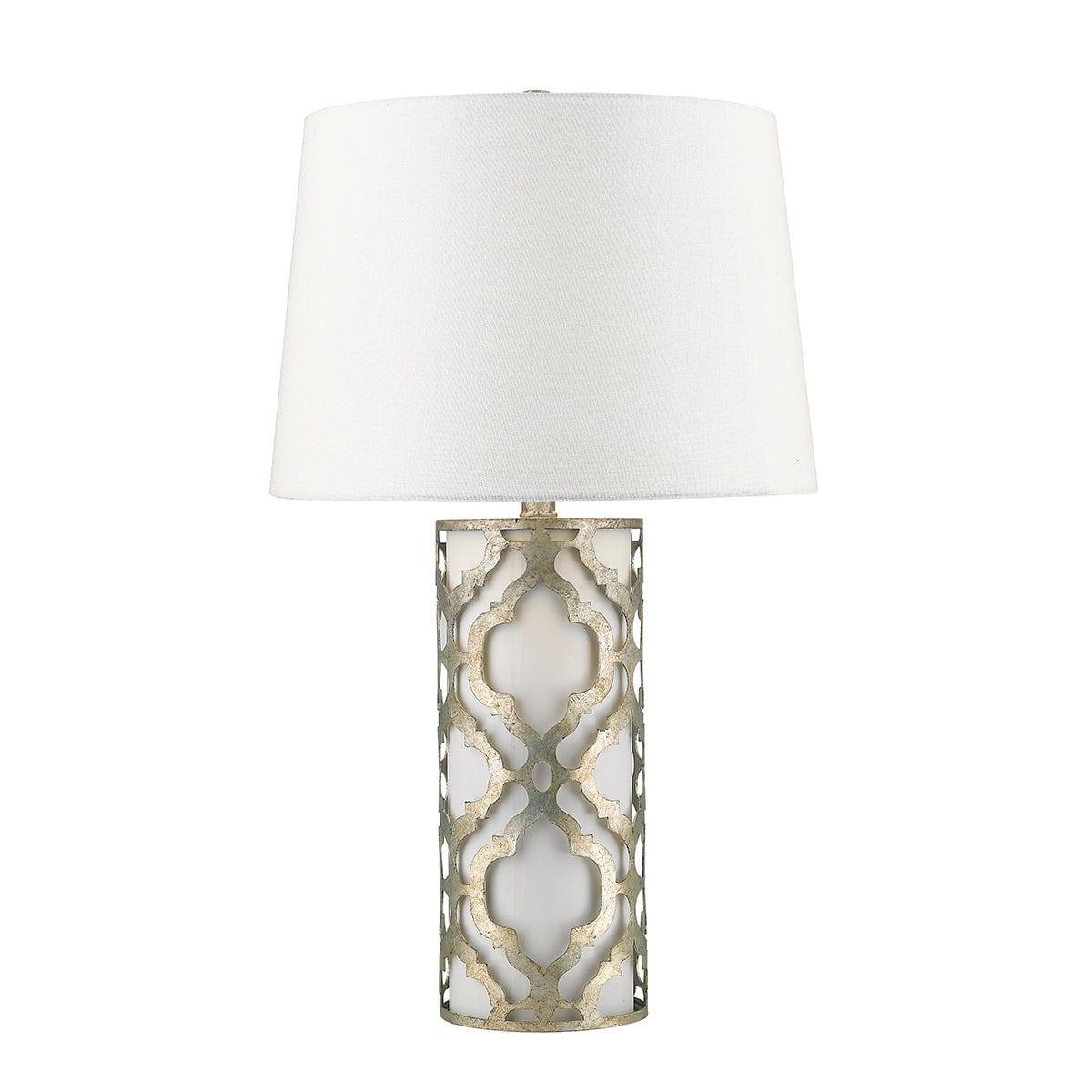 Gilded Nola Arabella 1 Light Silver Table Lamp 1