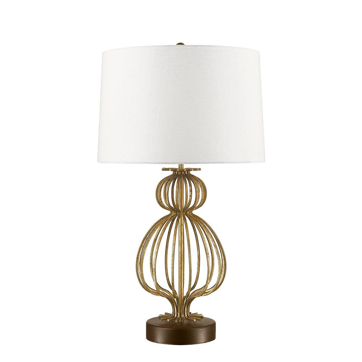 Gilded Nola Lafitte 1 Light Distressed Gold Table Lamp 1