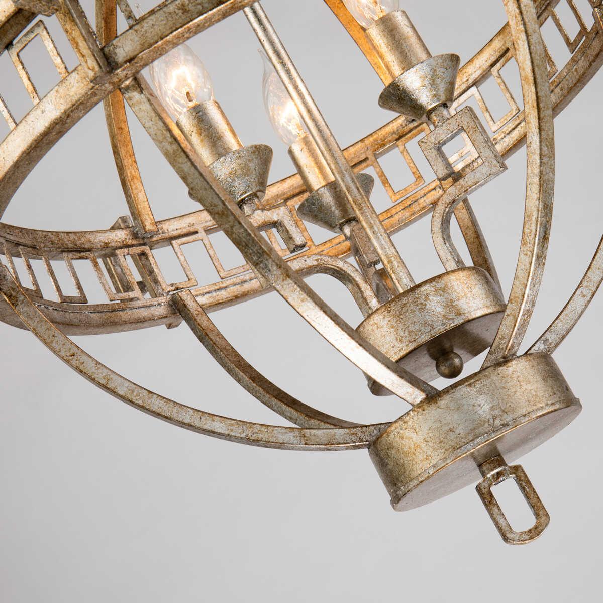 Gilded Nola Lemuria 3 Light Gold Globe Ceiling Pendant-Ceiling Pendant Lights-Elstead Lighting-2-Tiffany Lighting Direct