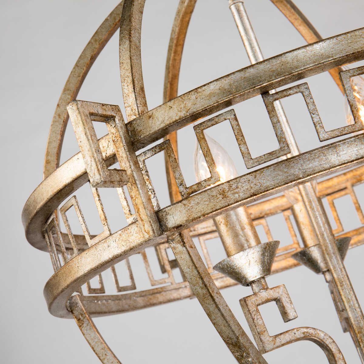 Gilded Nola Lemuria 3 Light Gold Globe Ceiling Pendant-Ceiling Pendant Lights-Elstead Lighting-6-Tiffany Lighting Direct