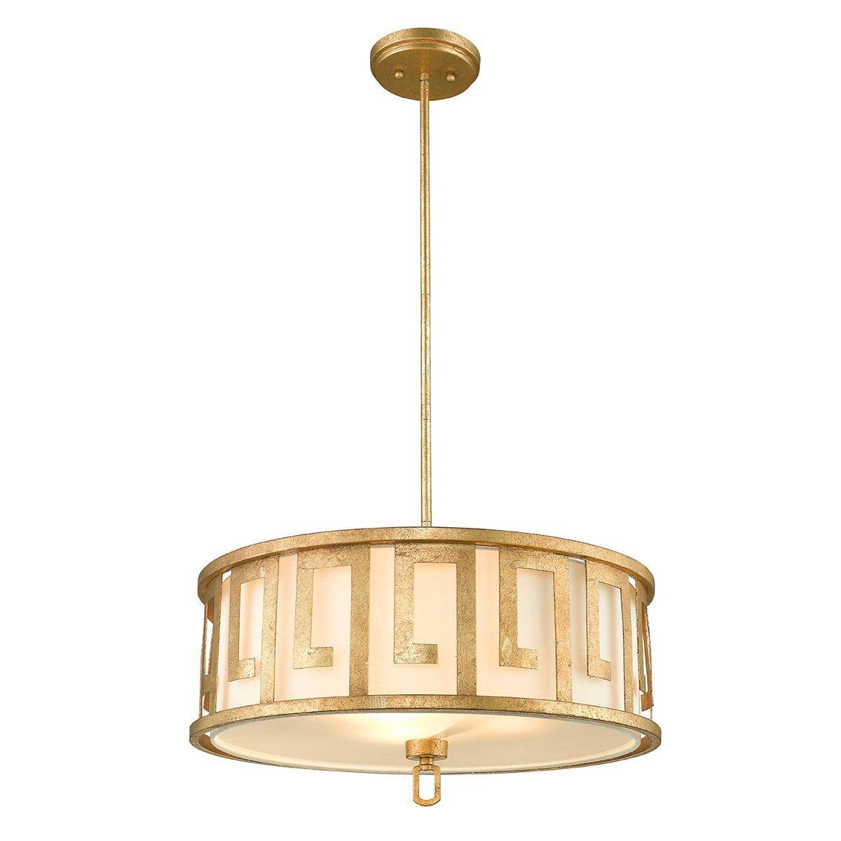 Gilded Nola Lemuria 3 Light Gold Duo-Mount Large Pendant-Ceiling Pendant Lights-Elstead Lighting-1-Tiffany Lighting Direct