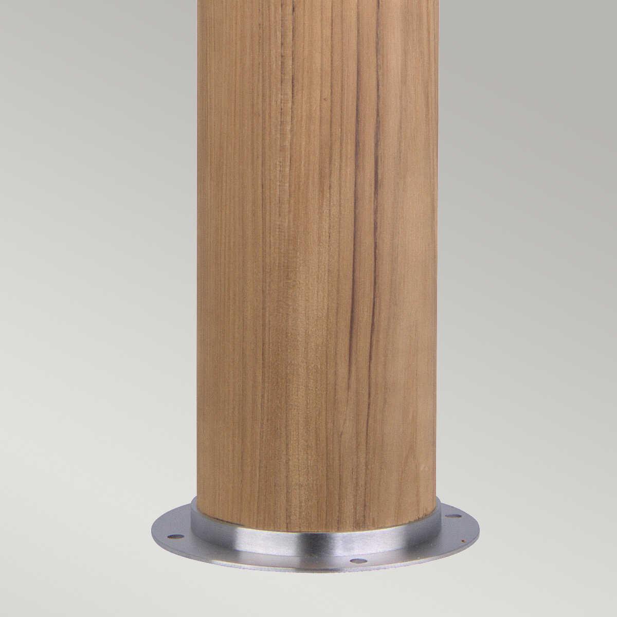 elstead poole stainless steel and teak bollard light Living Room Close Up