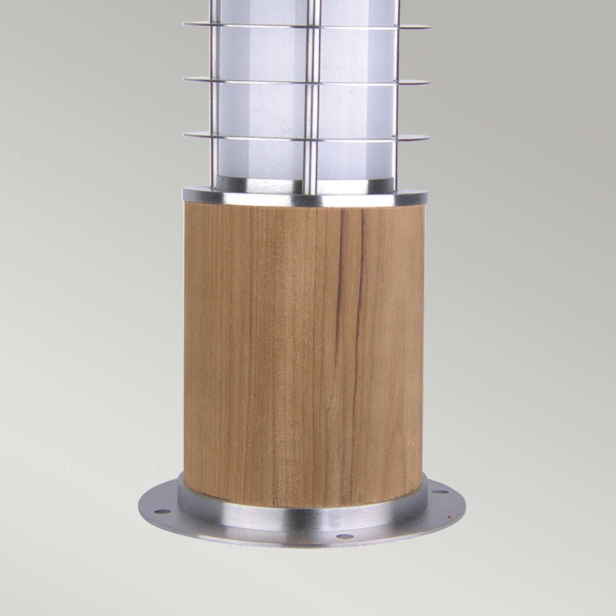 elstead poole stainless steel and teak mini bollard light Living Room Close Up