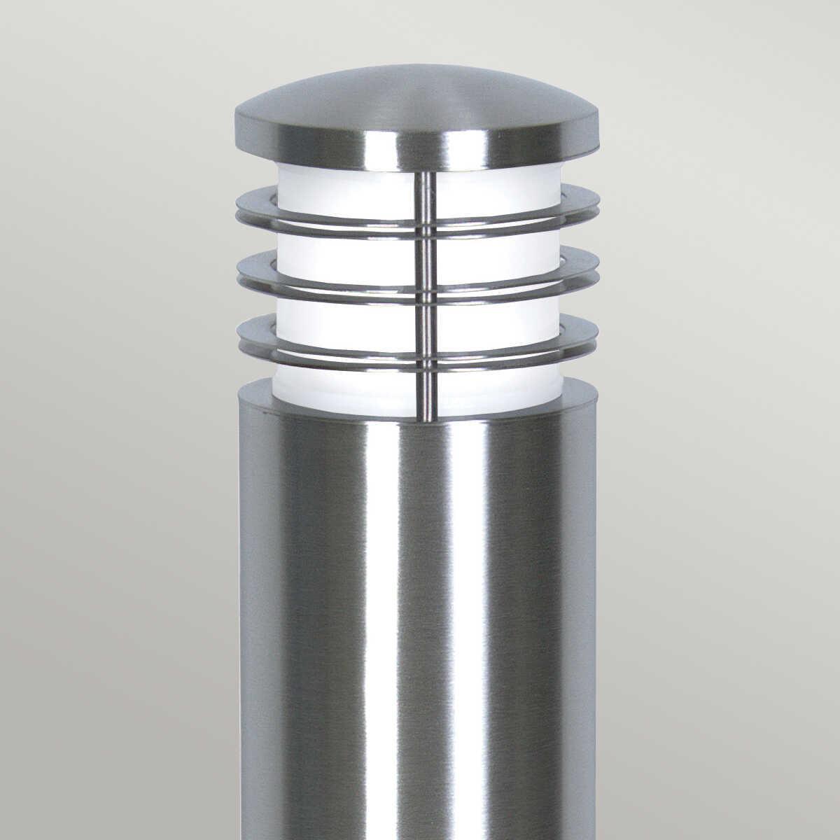 elstead sandbanks stainless steel bollard light Detailed Close Up