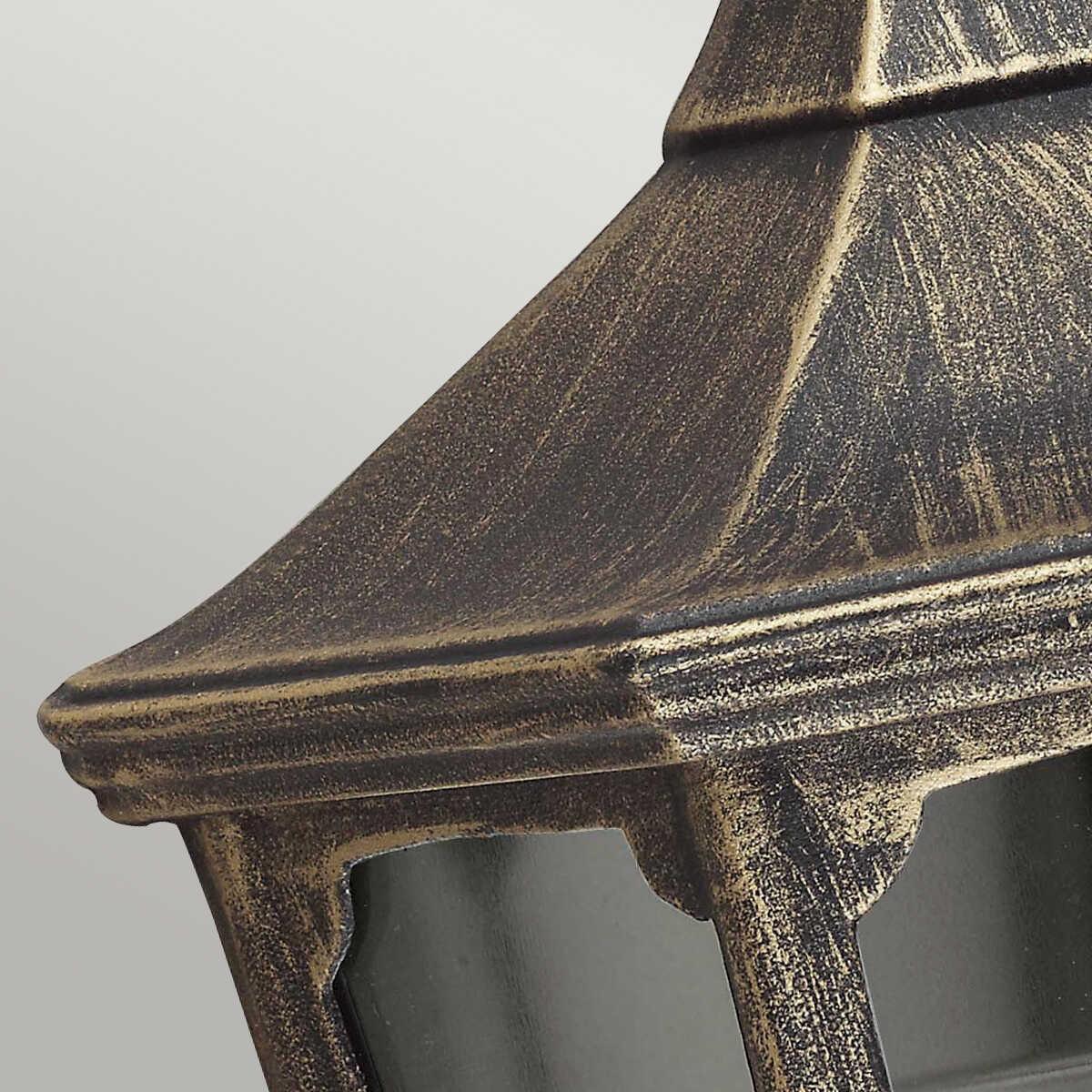 Elstead Cricklade Black-Gold Finish Outdoor Wall Close up image