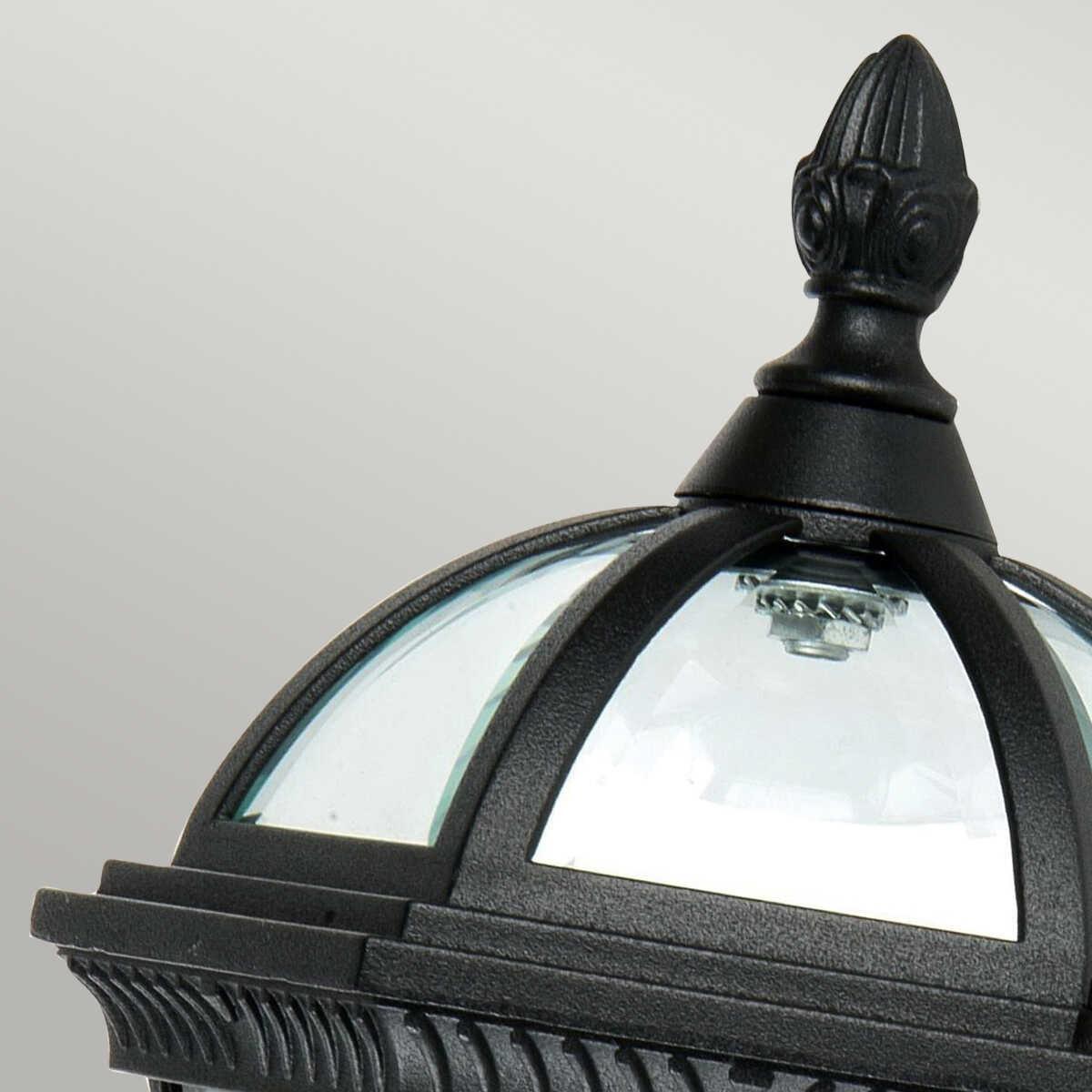 elstead ledbury black finish outdoor wall lantern Detailed Close Up