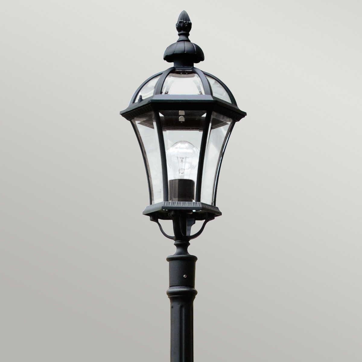elstead ledbury black finish outdoor lamp post Living Room Close Up