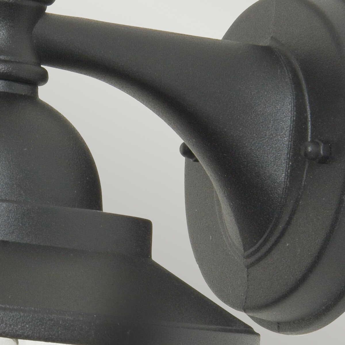 elstead sandown black finish outdoor wall lantern Detailed Close Up