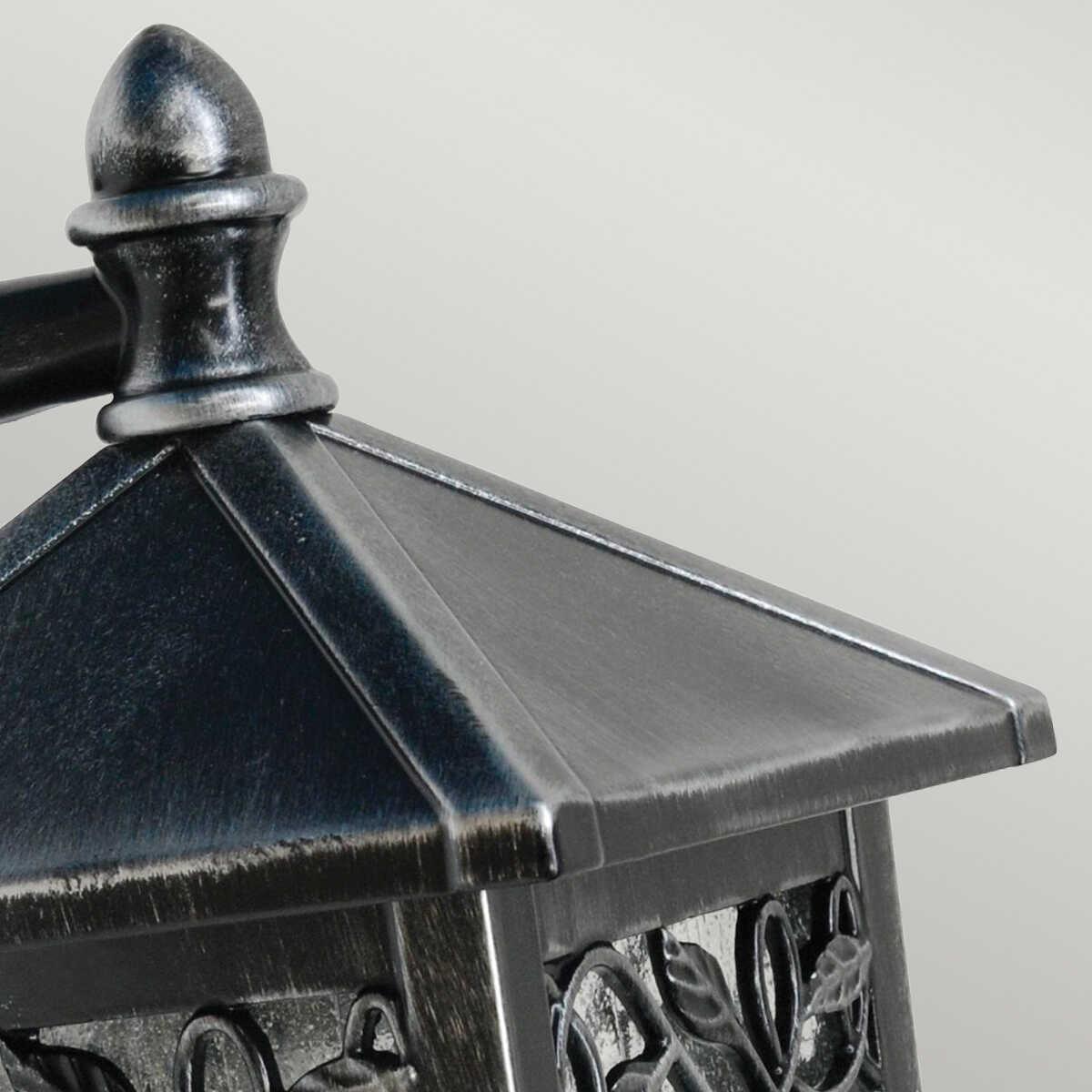 elstead winchcombe black silver finish outdoor wall lantern Living Room Close Up