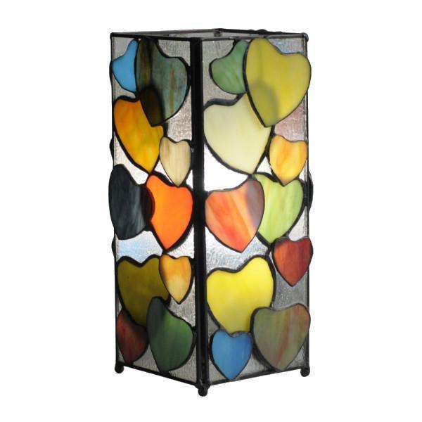 Romantica Medium Square Tiffany Table Lamp