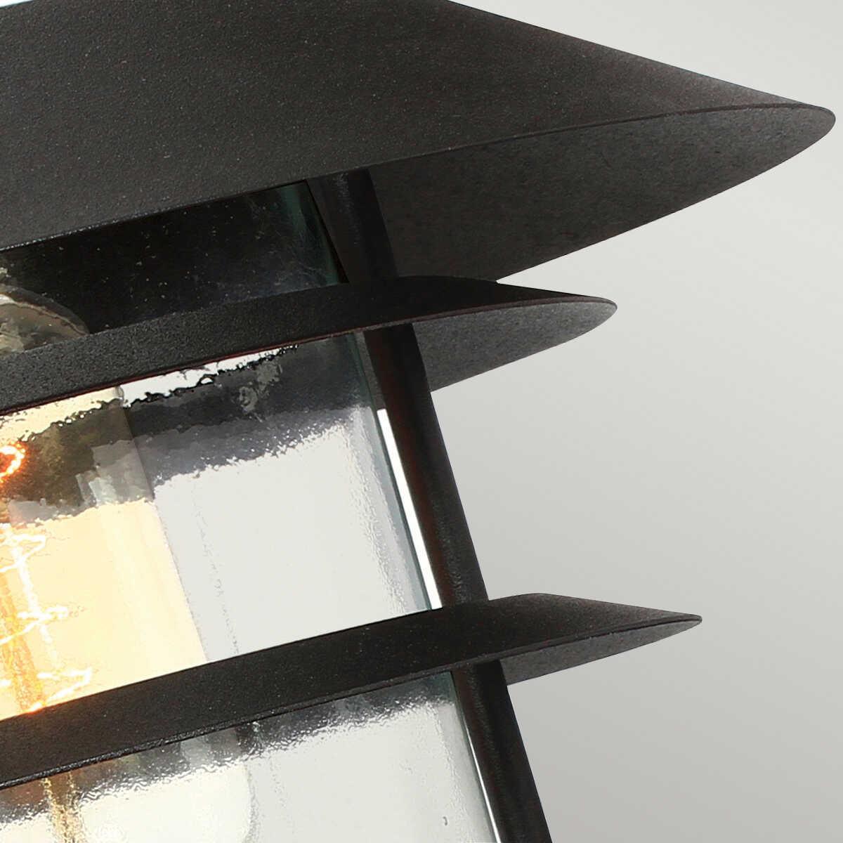 elstead helsingor black outdoor wall light Close Up LED Bulb