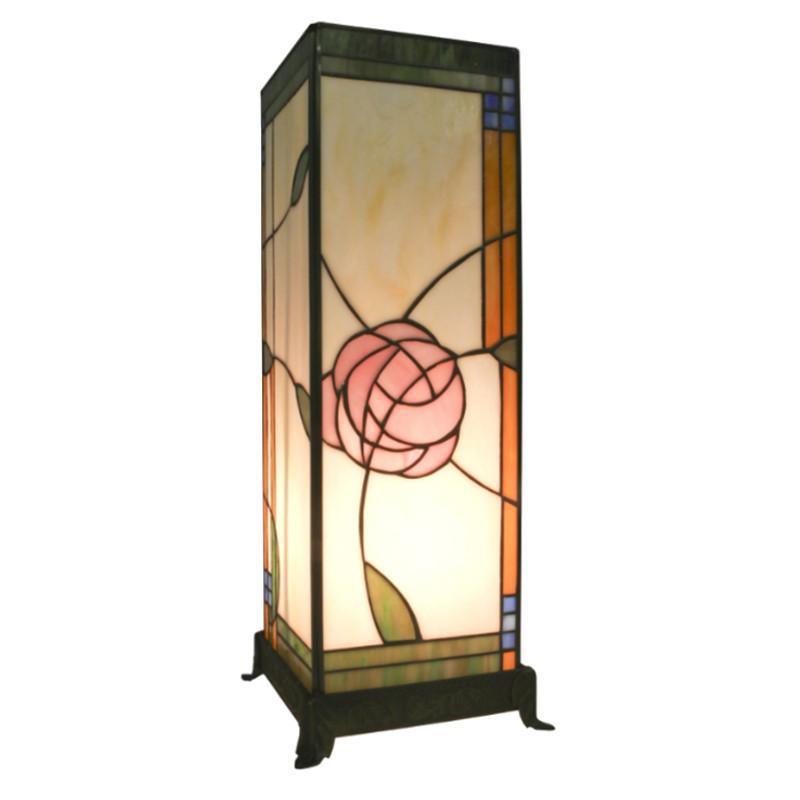 Renton Large Square Tiffany Table Lamp