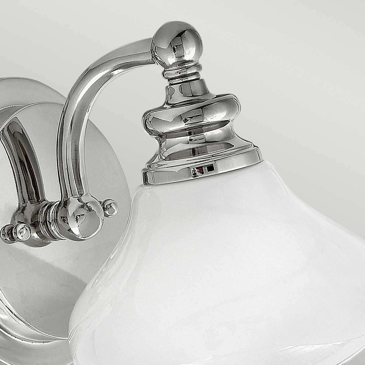 hinkley ainsley 1 light polished chrome bathroom wall light Close Up LED Bulb