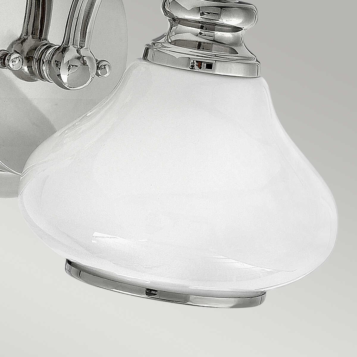 hinkley ainsley 1 light polished chrome bathroom wall light Detailed Close Up