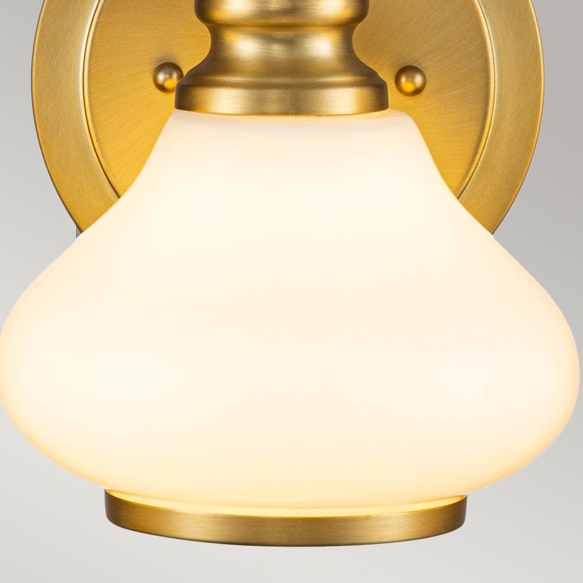 Hinkley Ainsley 3 Light Brass Bathroom Wall Light Close Up Image