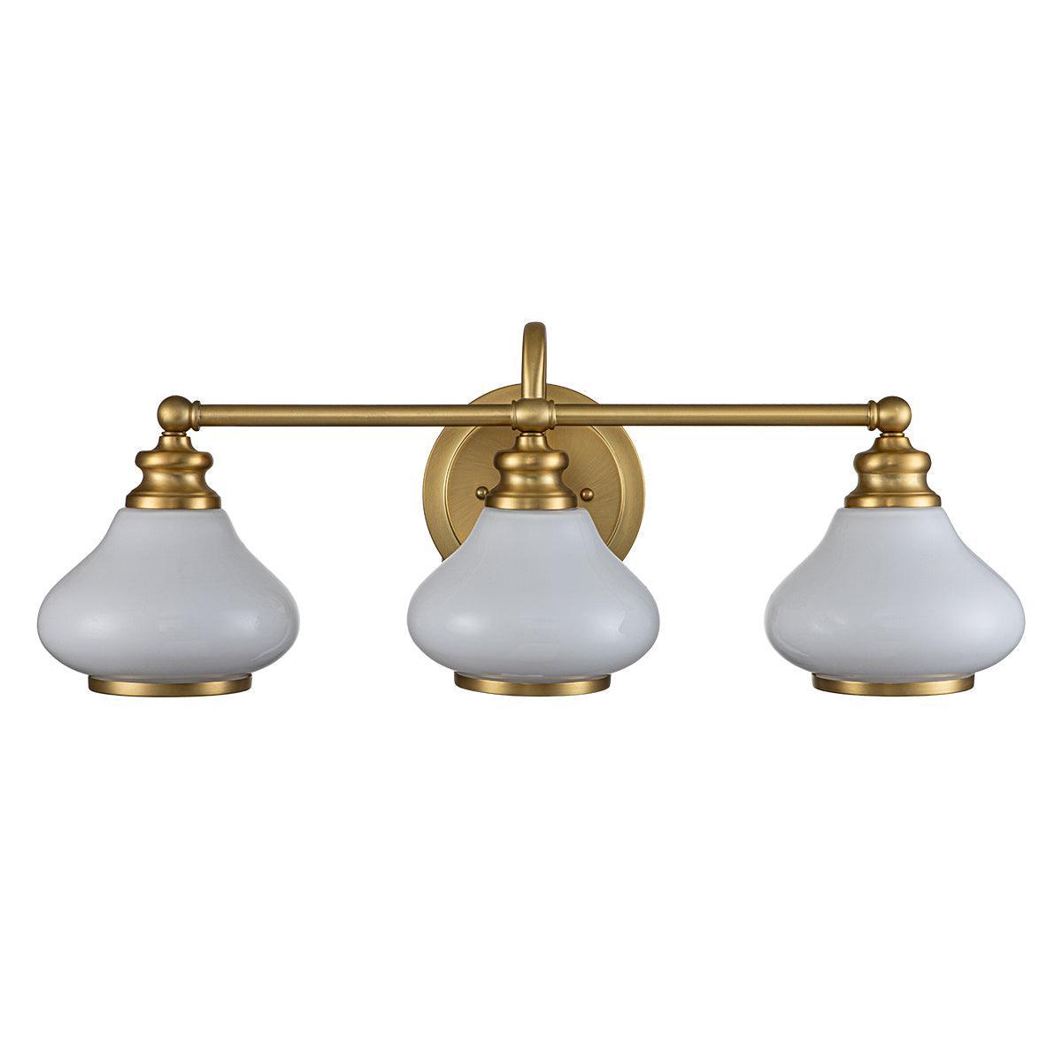 Hinkley Ainsley 3 Light Brass Bathroom Wall Light Living Room Close Up