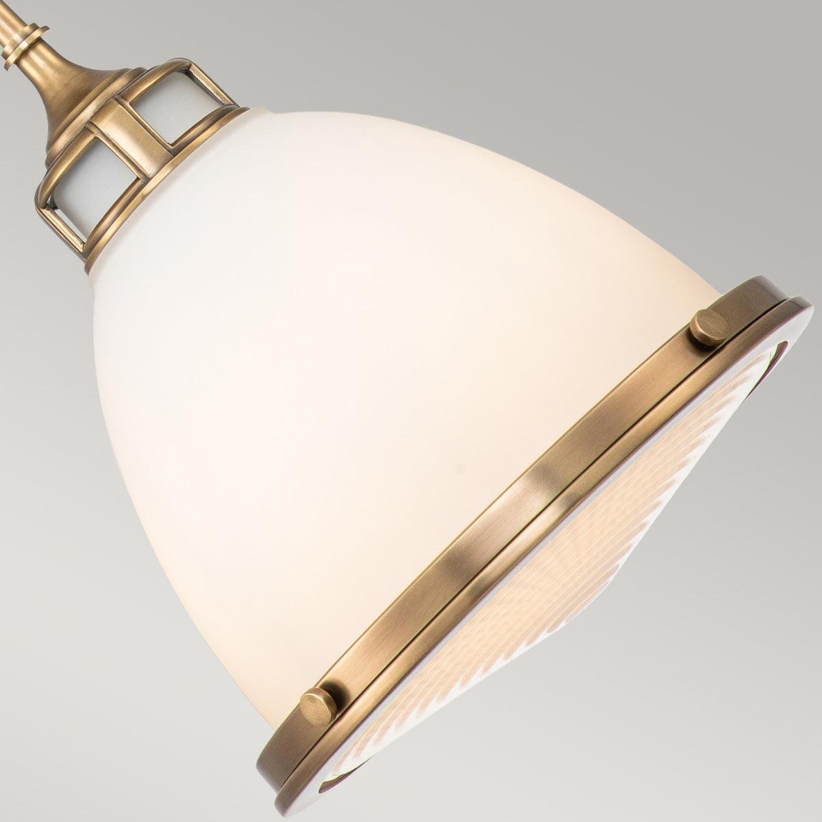 Hinkley Amelia 1 Light Medium Brass Pendant - Frosted Glass-Ceiling Pendant Lights-Elstead Lighting-3-Tiffany Lighting Direct