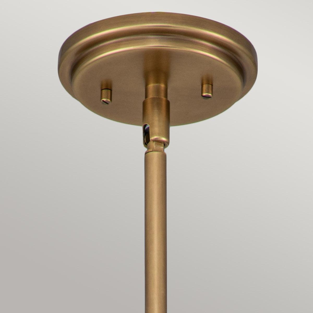 Hinkley Amelia 1 Light Brass Mini Pendant - Glass Shade-Ceiling Pendant Lights-Elstead Lighting-3-Tiffany Lighting Direct