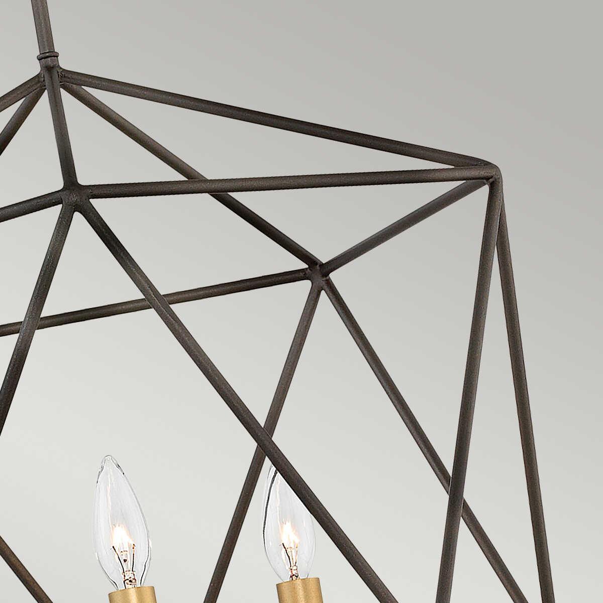 Hinkley Astrid 3 Light Matte Bronze Pendant Chandelier-Ceiling Pendant Lights-Elstead Lighting-6-Tiffany Lighting Direct