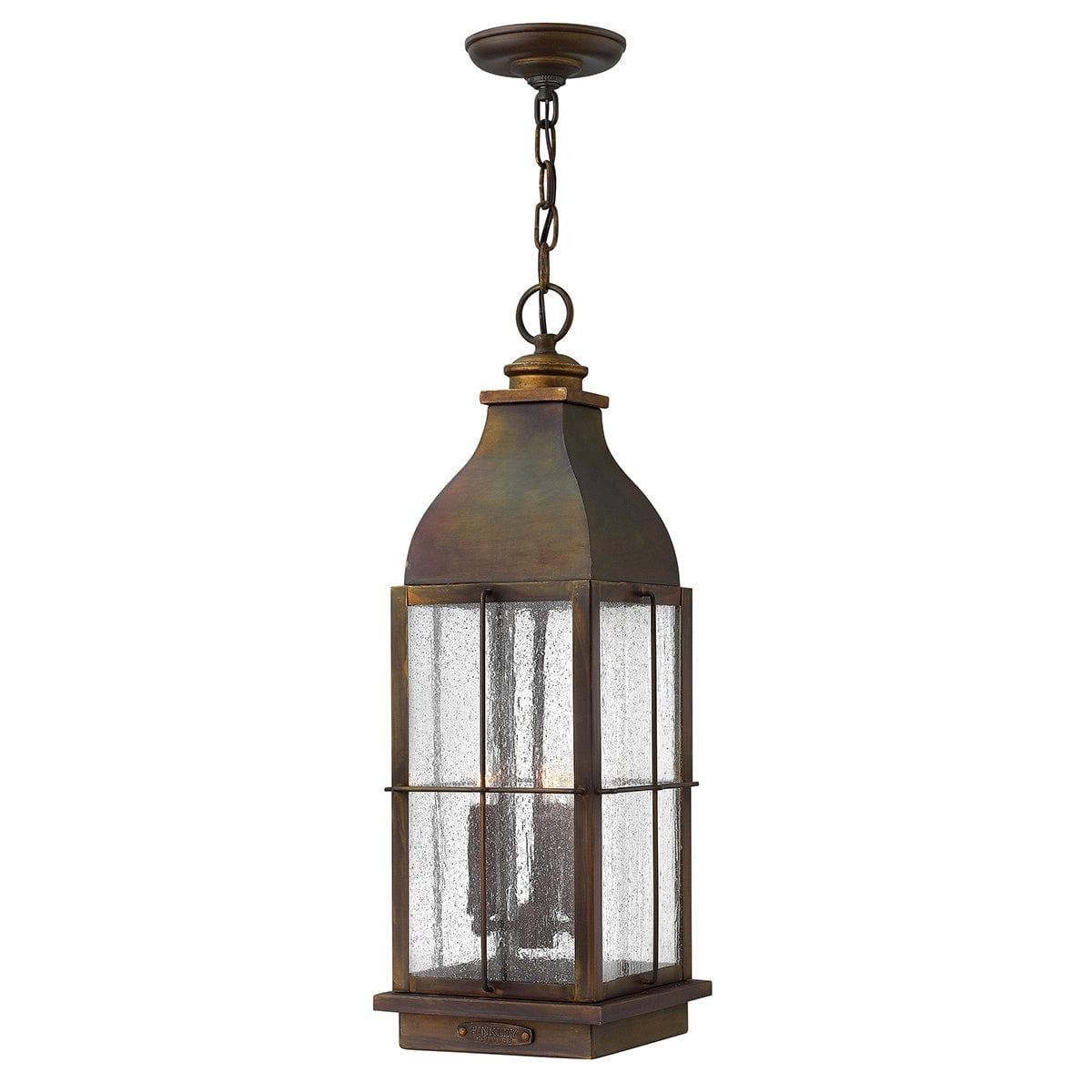 hinkley bingham 3 light large outdoor chain lantern