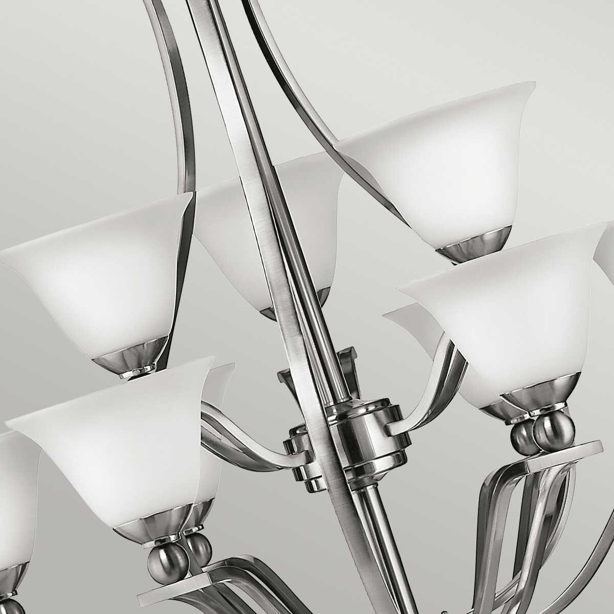 Hinkley Bolla Nickel 9 Light Chandelier - Art Deco-Elstead Lighting-6-Tiffany Lighting Direct