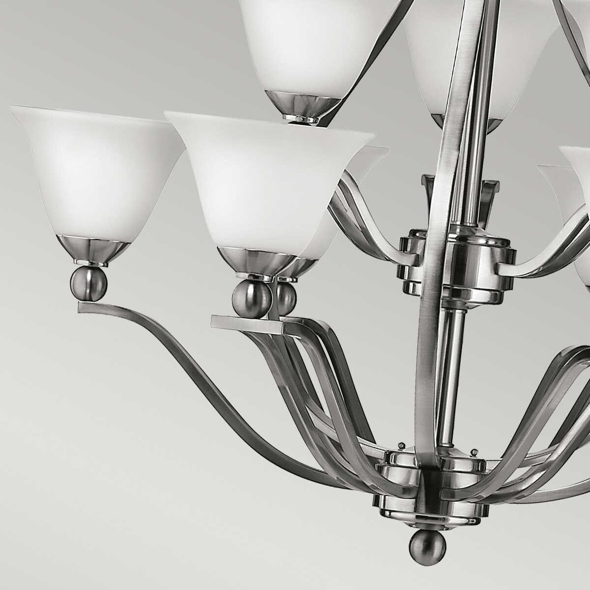Hinkley Bolla Nickel 9 Light Chandelier - Art Deco-Elstead Lighting-7-Tiffany Lighting Direct