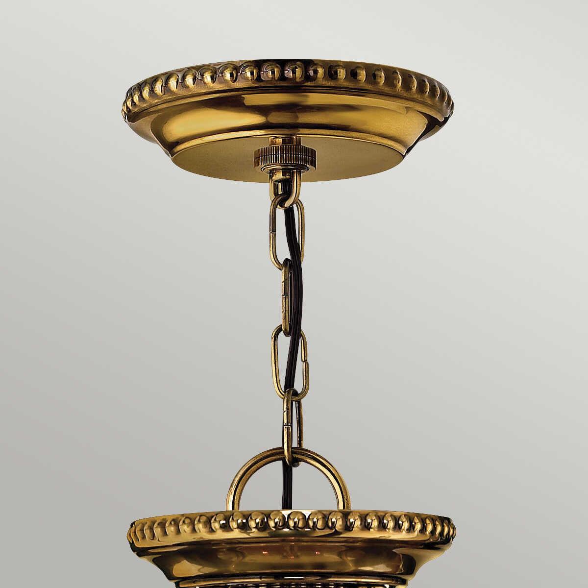 Hinkley Cambridge Small Solid Brass Ceiling Lantern 2 Light-Ceiling Pendant Lights-Elstead Lighting-5-Tiffany Lighting Direct