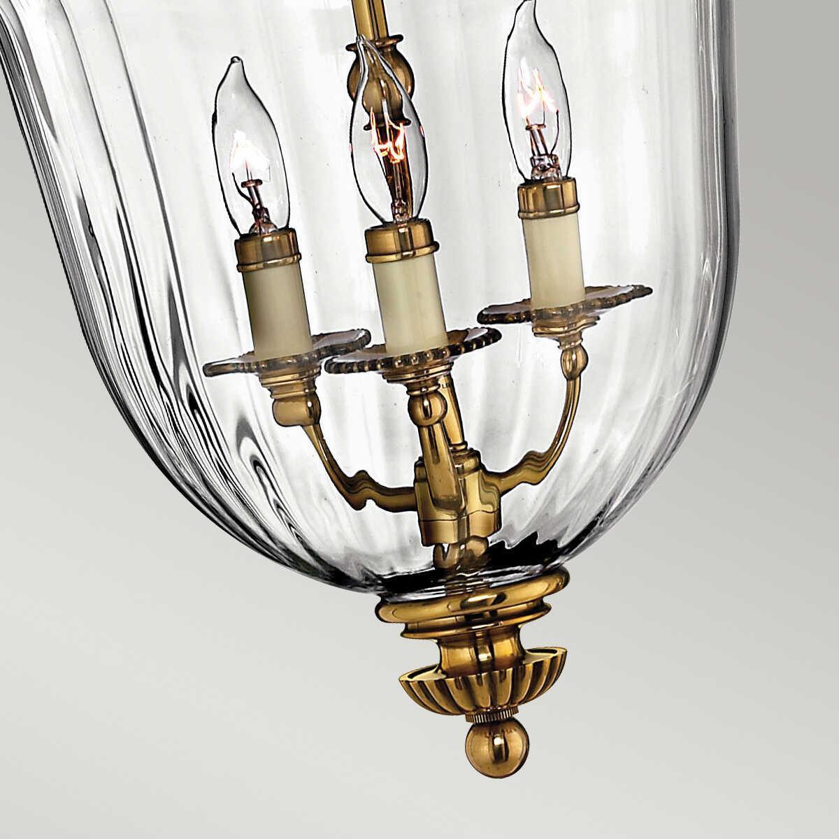 Hinkley Cambridge Small Solid Brass Ceiling Lantern 2 Light-Ceiling Pendant Lights-Elstead Lighting-7-Tiffany Lighting Direct