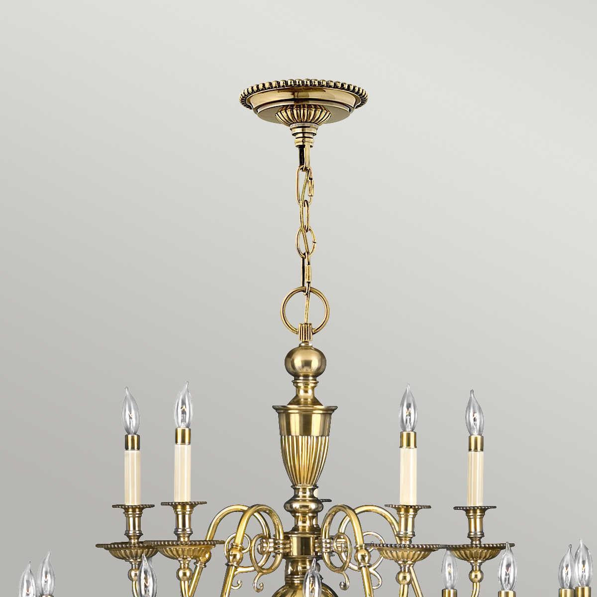 Hinkley Cambridge Solid Brass 25 Light Chandelier-Elstead Lighting-4-Tiffany Lighting Direct