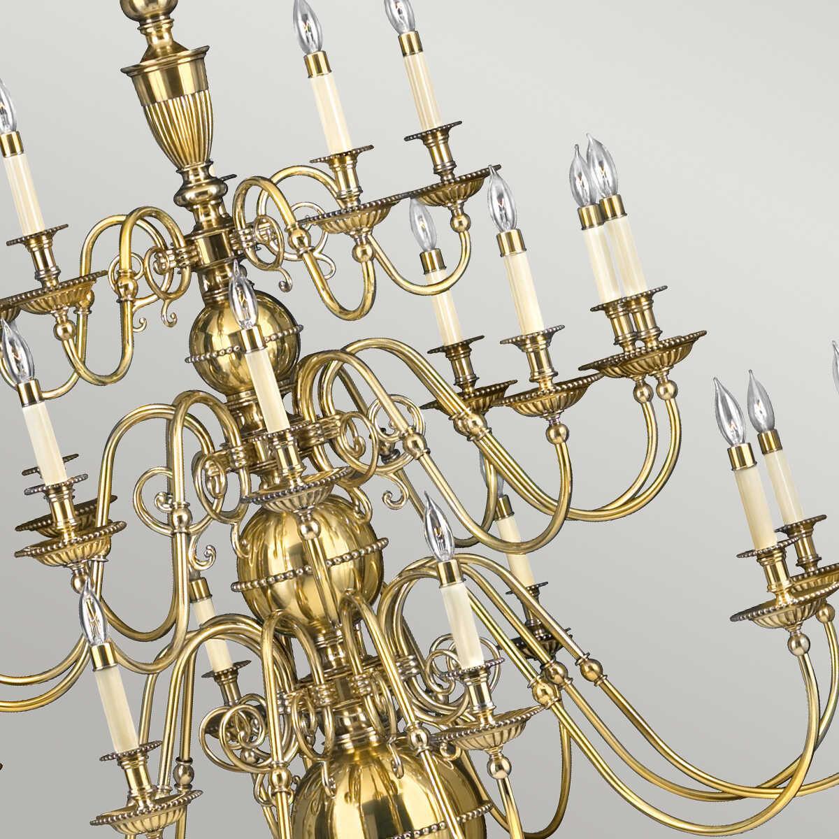 Hinkley Cambridge Solid Brass 25 Light Chandelier-Elstead Lighting-5-Tiffany Lighting Direct