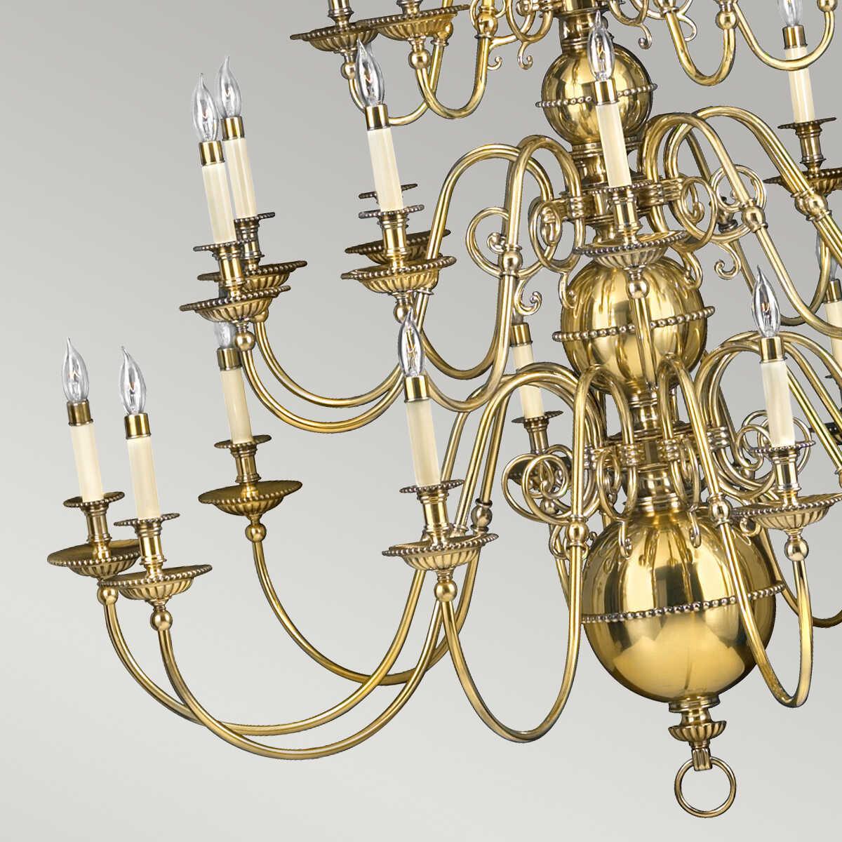Hinkley Cambridge Solid Brass 25 Light Chandelier-Elstead Lighting-6-Tiffany Lighting Direct