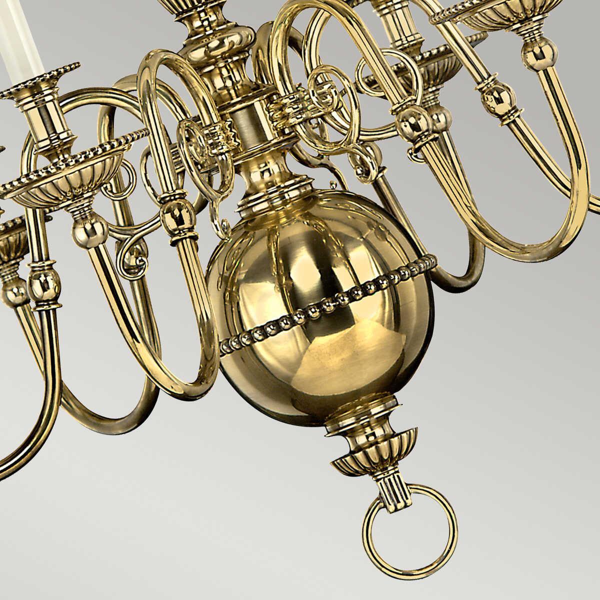 Hinkley Cambridge Solid Brass 6 Light Chandelier-Elstead Lighting-7-Tiffany Lighting Direct