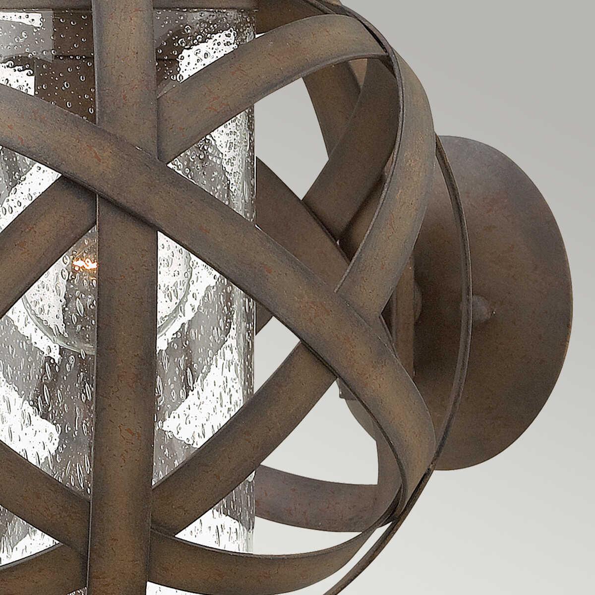 Hinkley Carson Outdoor Wall Light by exterior wall image close up