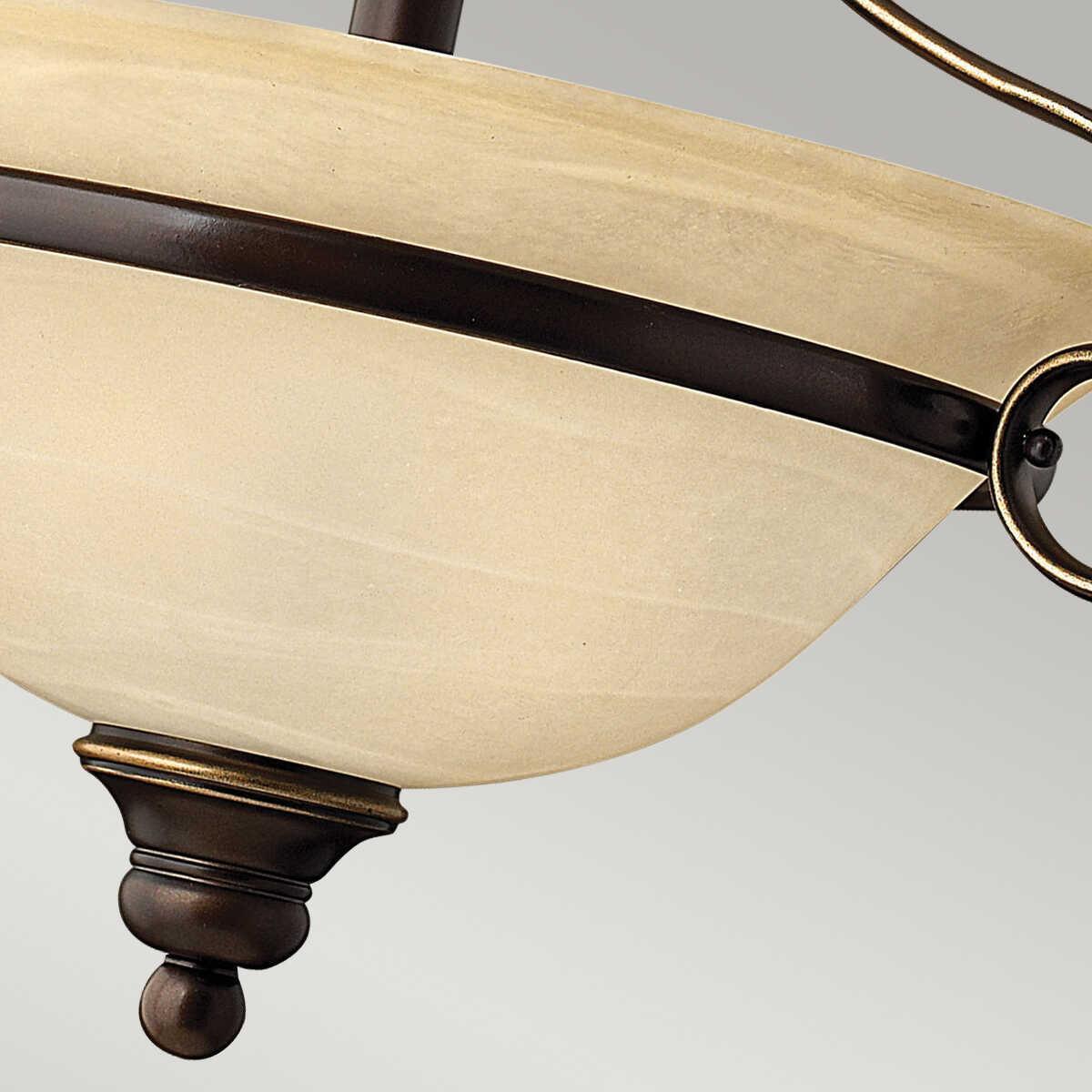Hinkley Cello Bronze Semi Flush Ceiling Light Living room weight image
