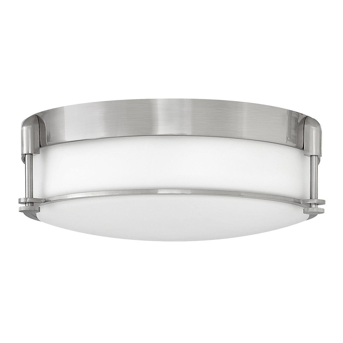 hinkley colbin medium flush brushed nickel bathroom light