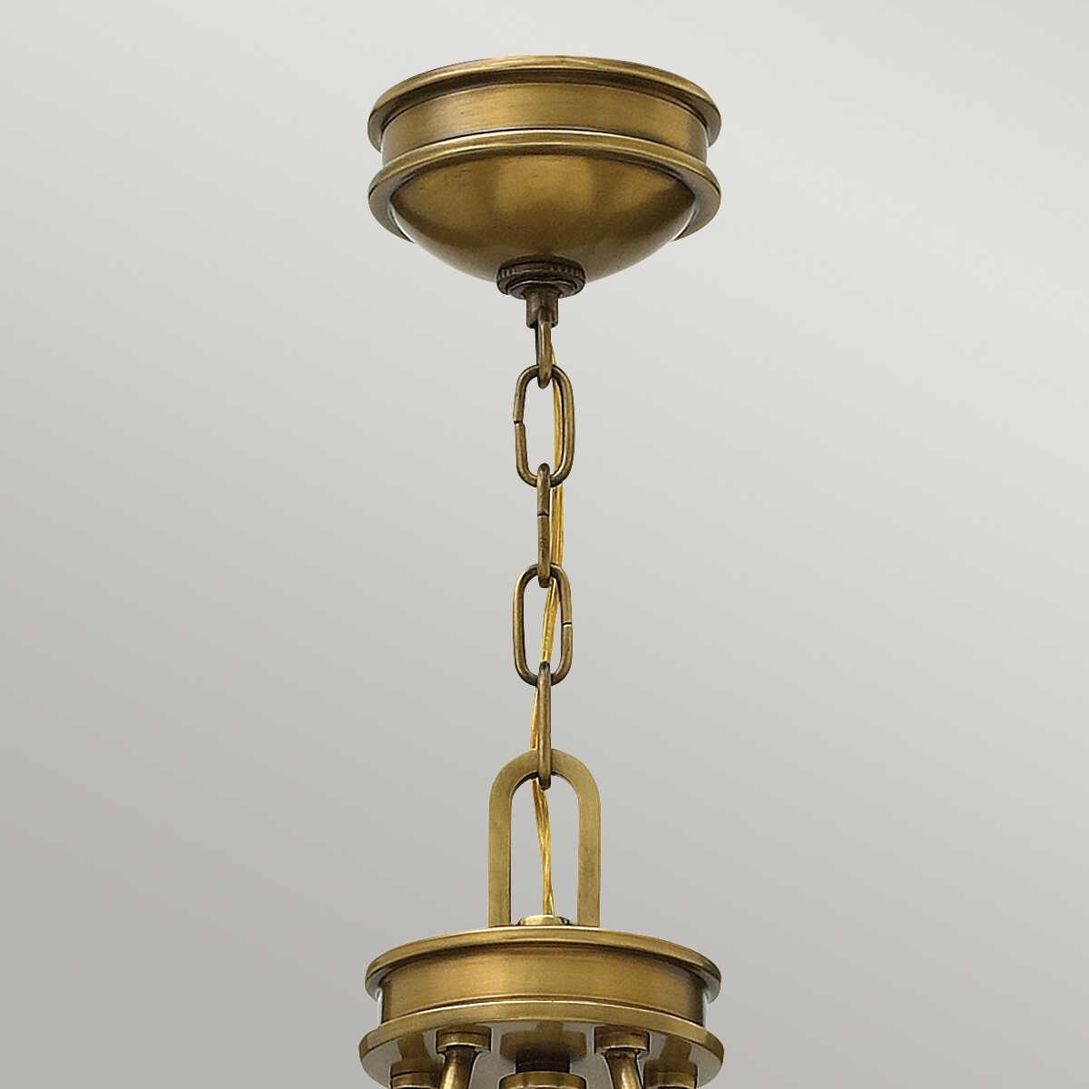 Hinkley Collier 5 Light Brass Chandelier Ceiling Light-Elstead Lighting-2-Tiffany Lighting Direct