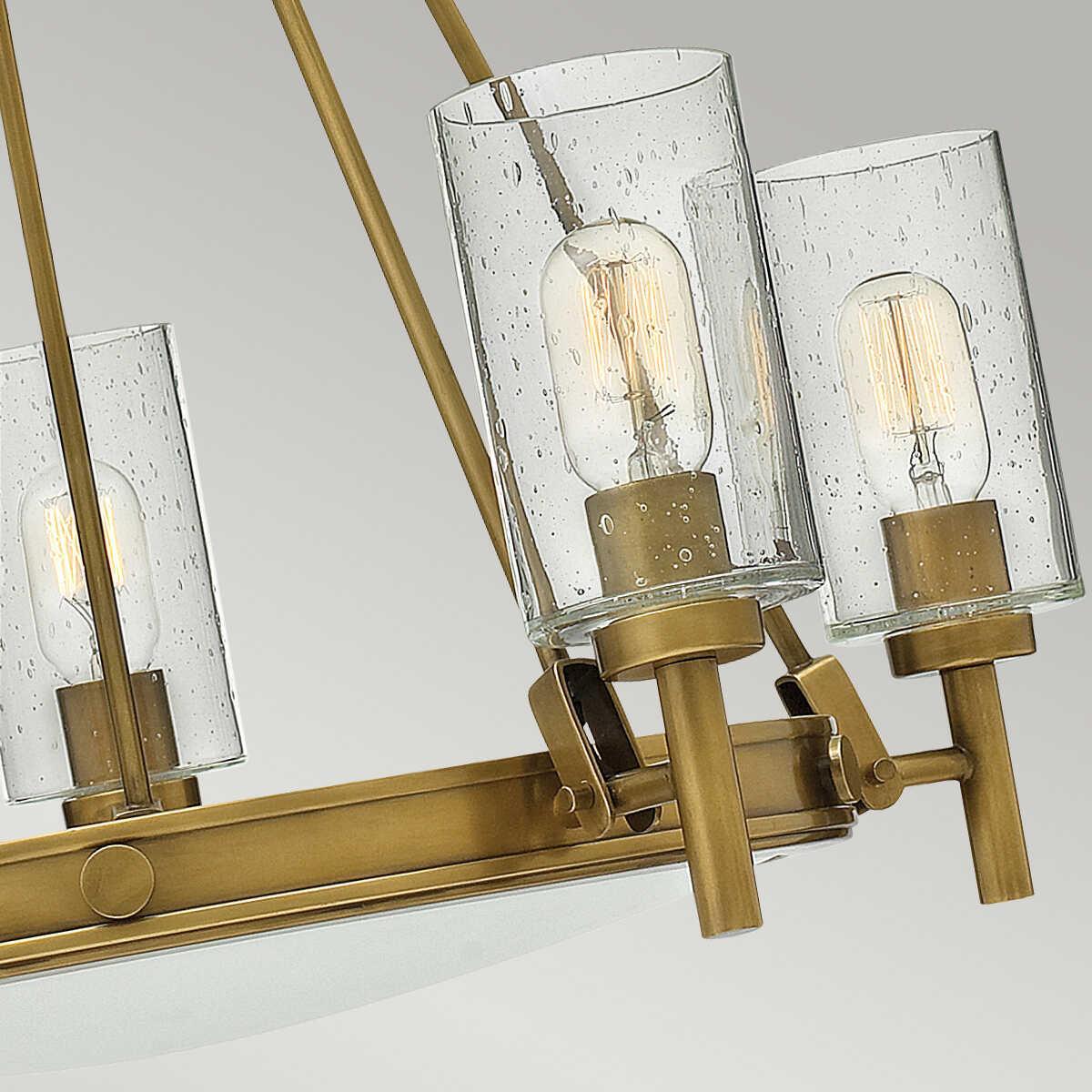 Hinkley Collier 5 Light Brass Chandelier Ceiling Light-Elstead Lighting-6-Tiffany Lighting Direct