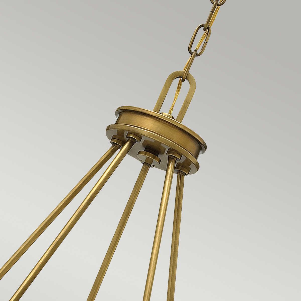 Hinkley Collier 5 Light Brass Chandelier Ceiling Light-Elstead Lighting-7-Tiffany Lighting Direct