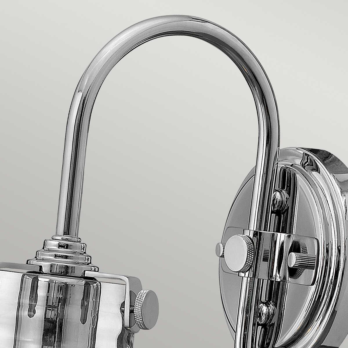 hinkley congress 1 light chrome clear glass wall light Close Up LED Bulb