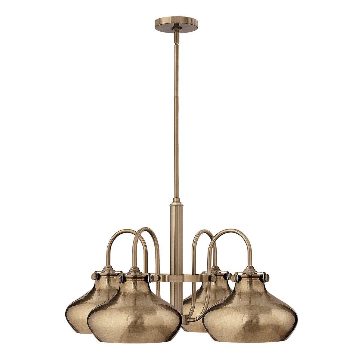 Hinkley Congress 4 Light Chandelier - Brushed Caramel-Elstead Lighting-1-Tiffany Lighting Direct