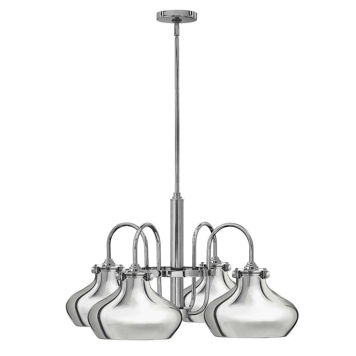 Hinkley Congress 4 Light Chrome Chandelier Ceiling Light-Elstead Lighting-1-Tiffany Lighting Direct