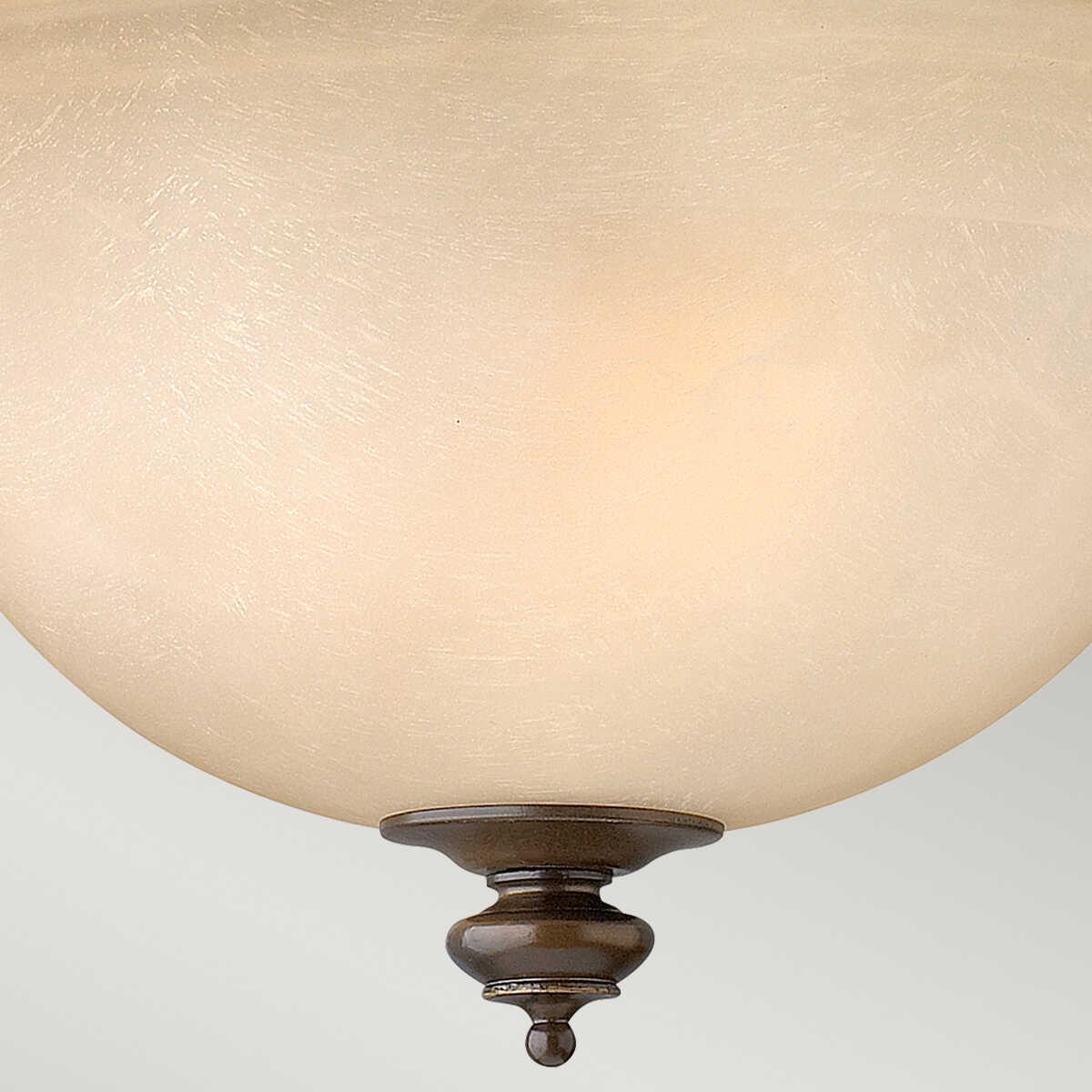 Hinkley Dunhill Bronze Semi-Flush Ceiling Light Living room wide shot