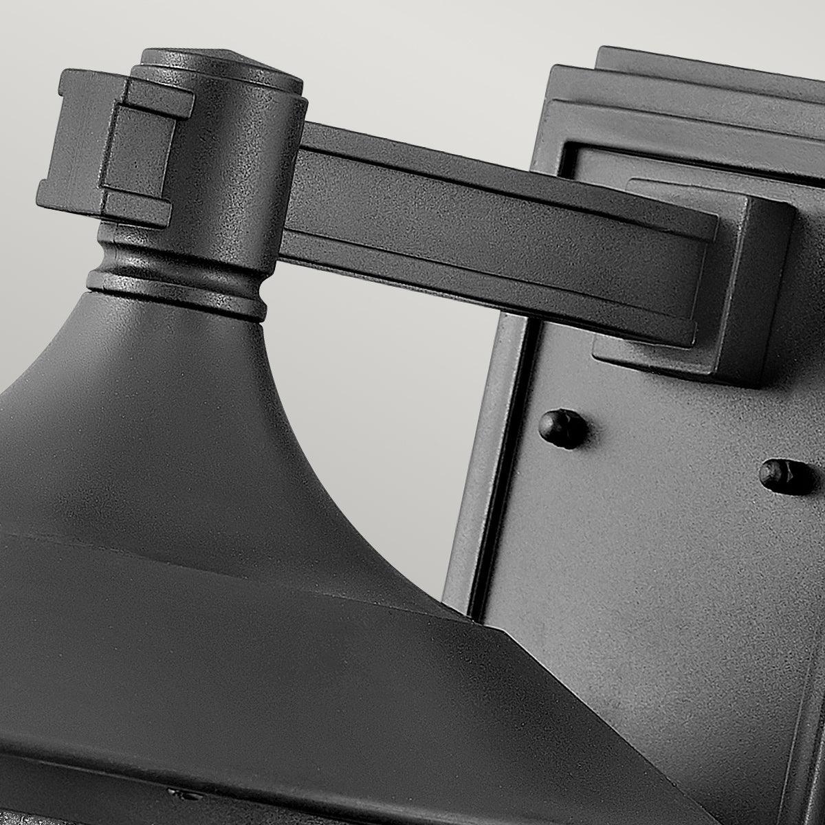 hinkley freeport 1lt large black outdoor wall lantern Close Up