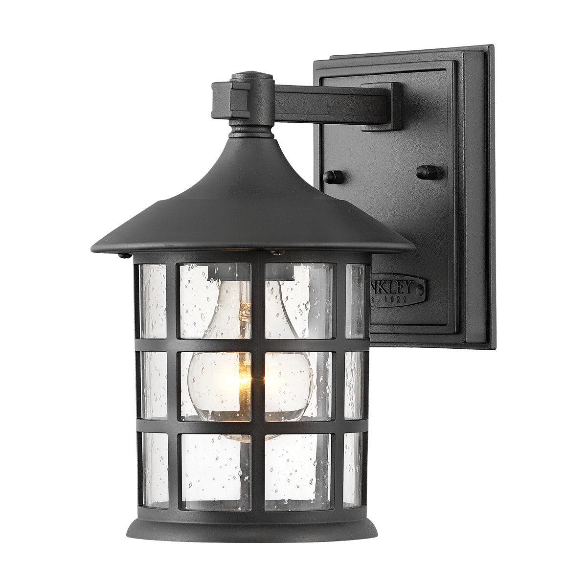 hinkley freeport 1lt small black outdoor wall lantern